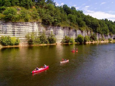 Bac de Sors beach on Dordogne