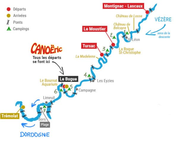campings accessibles en canoë