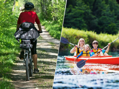 Electric bike & canoe combination – 4h30