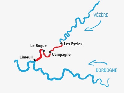 Les Eyzies ➤ Limeuil